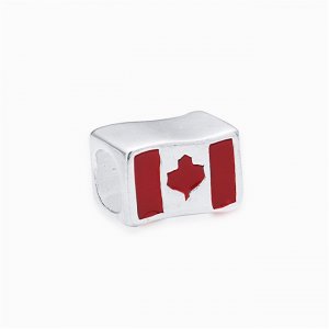 Berloque Bandeira Canadá Prata 925 - 3077